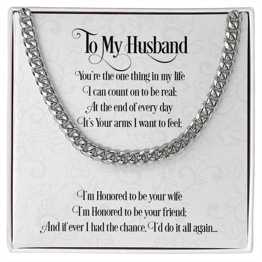 To My Husband | Cuban Link Chain